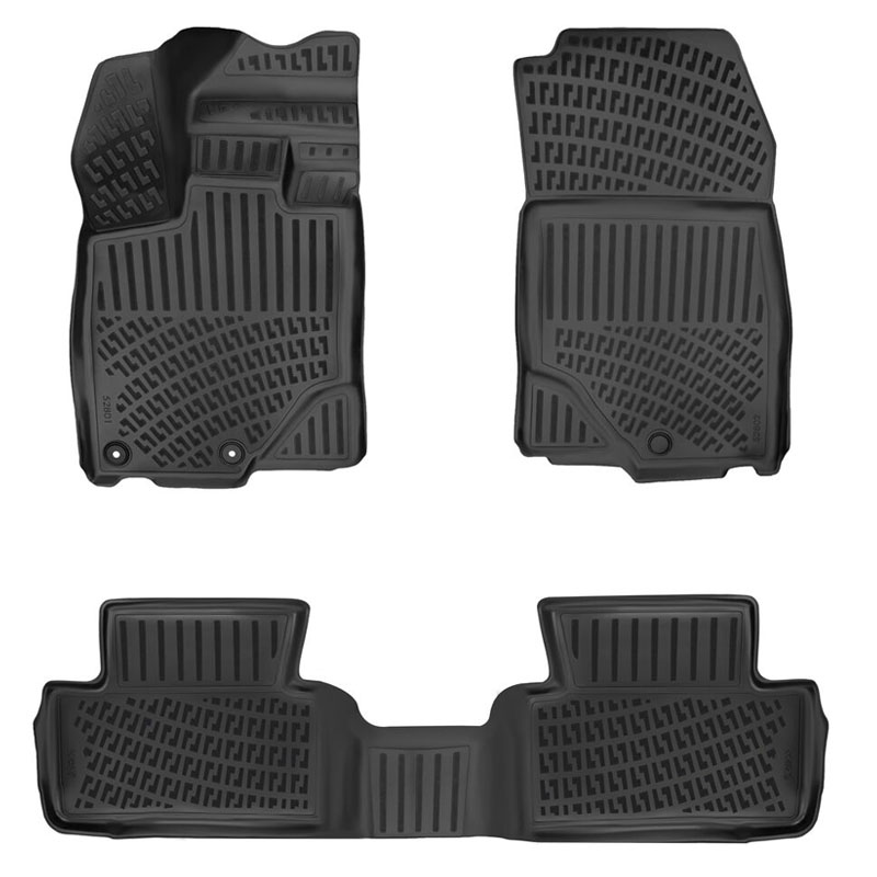 Kimpiris - Πατάκια Σκαφάκια 3D Από Λάστιχο TPE Για Peugeot e-3008 2024- Rizline 4 Τεμάχια Μαύρα