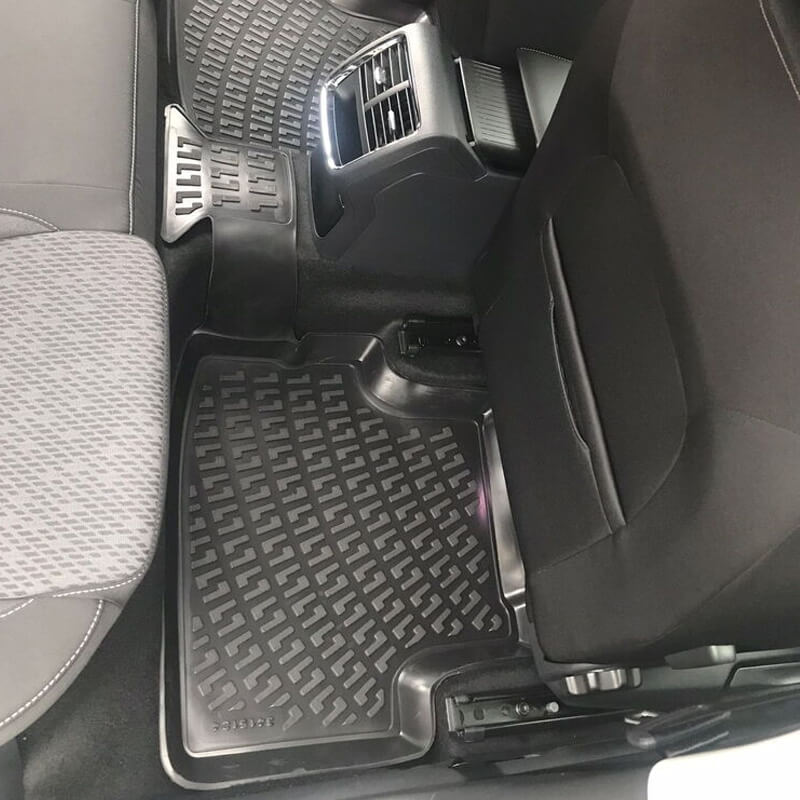 Πατάκια Σκαφάκια 3D Από Λάστιχο TPE Για Skoda Octavia Mk4 NX 2020- Rizline 4 Τεμάχια Μαύρα - Image 5