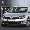 Μπροστινά Φανάρια Set Για Vw Golf VΙ (6) 08-12 DRL U-Type & Dynamic Φλας & Devil Eye Μαύρα H7/H7 Με Μοτέρ VLand - Image 3
