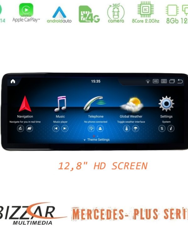 Kimpiris - Bizzar Plus Series Mercedes C/GLC Class Facelift (W205/W253) NTG5.5 Android14 8Core (8+128GB) Navigation Multimedia 12.8"