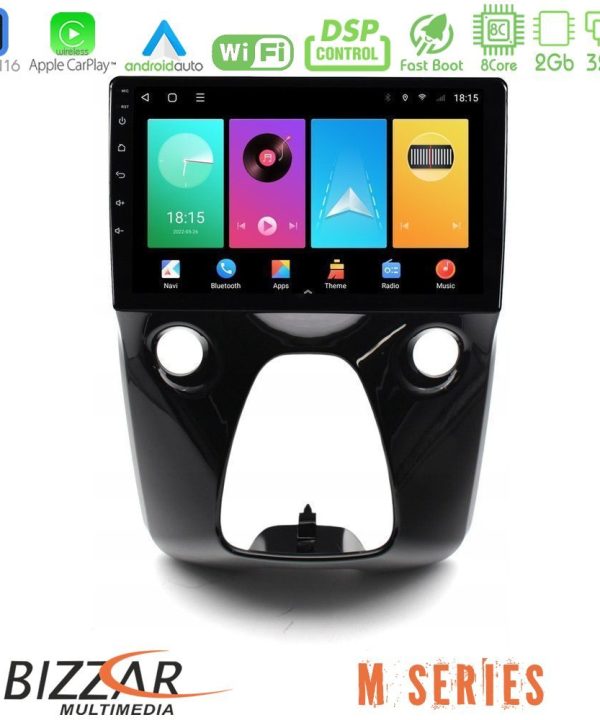 Kimpiris - Bizzar M Series 8Core Android16 2+32GB  Toyota Aygo | Citroen C1 | Peugeot 108 Navigation Multimedia 10"