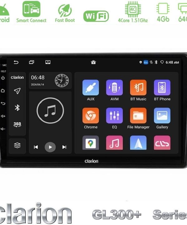 Kimpiris - Clarion GL300+ Series 4Core Android ClarionOS 4+64GB  Toyota Avensis T25 02/2003–2008 Navigation Multimedia Tablet 9"