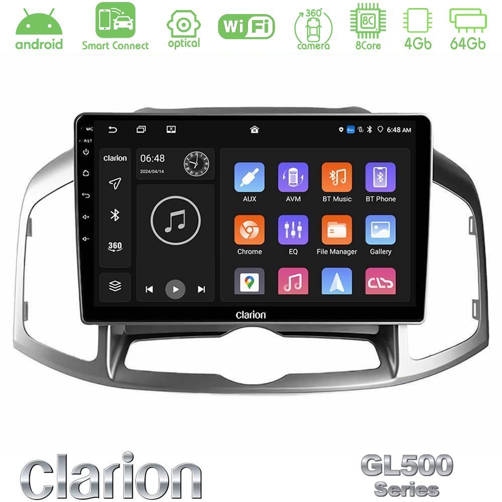 Kimpiris - Clarion GL500 Series 8Core Android ClarionOS 4+64GB Chevrolet Captiva 2012-2016 Navigation Multimedia Tablet 9"