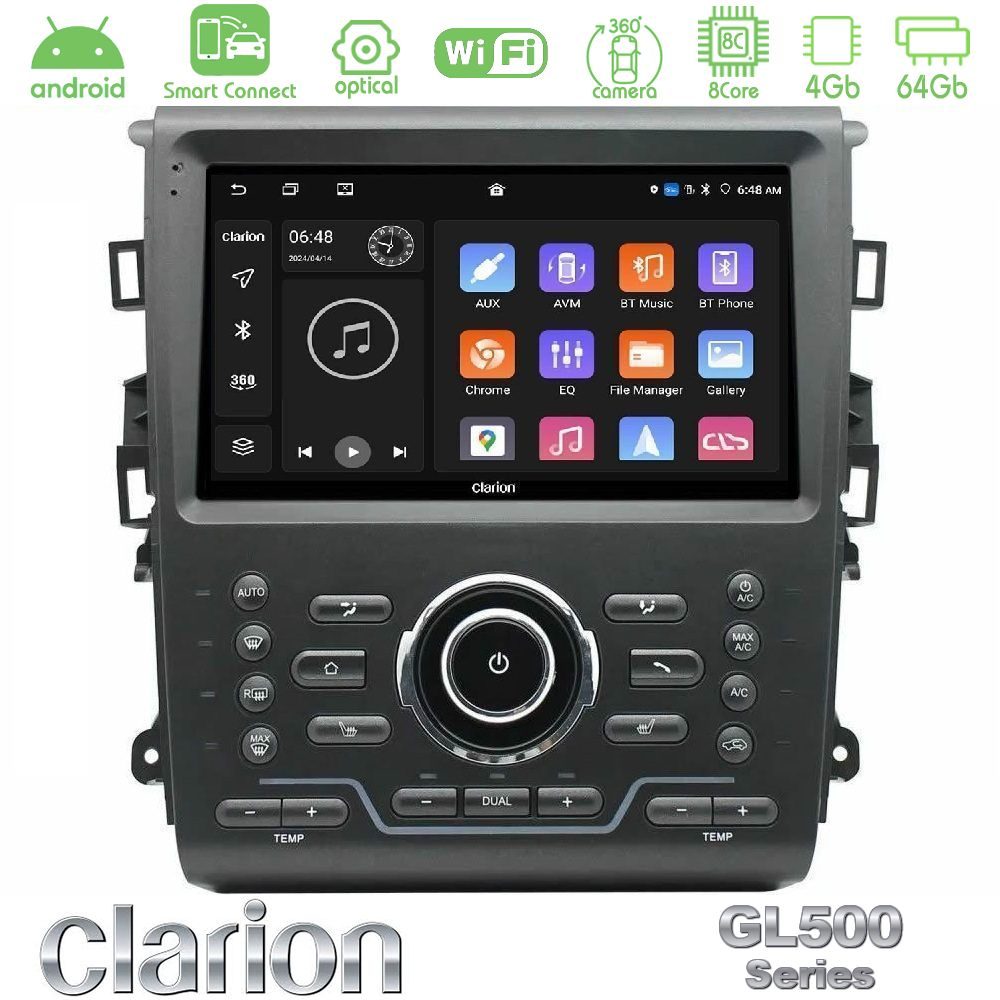 Kimpiris - Clarion GL500 Series 8Core Android ClarionOS 4+64GB Ford Mondeo 2014-2021 Navigation Multimedia Tablet 9"