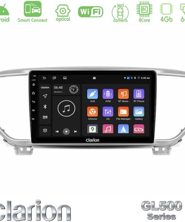 Kimpiris - Clarion GL500 Series 8Core Android ClarionOS 4+64GB  Kia Sportage 2018-2021 Navigation Multimedia Tablet 9"