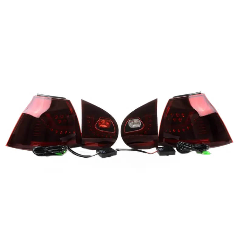 Πισινά Φανάρια Set Για Vw Golf V (5) 03-08 Led Urban Style Cherry Red/Smoke Winjet - Image 2