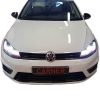 Μπροστινά Φανάρια Set Για Vw Golf VIΙ (7) 12-17 DRL U-Type GTI Μαύρα/Κόκκινο H7/H7 Με Μοτέρ Carner - Image 4