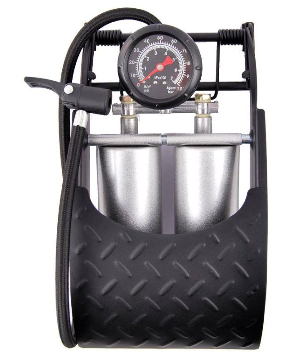 Kimpiris - Τρόμπα Αέρος Ποδιού Διπλή Με Μανόμετρο Heavy Duty 15.5cm x 9.5cm 11527