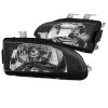 Μπροστινά Φανάρια Set Για Honda Civic 91-95 2D/3D Μαύρα Clear H4 Manual Depo - Image 2