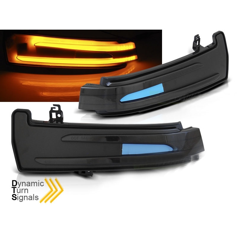 Kimpiris - Φλας Καθρέπτη Για Mercedes-Benz W204 / W212 / W176 / W221 / W166 / X204 Dynamic Led Φιμέ 2 Τεμάχια