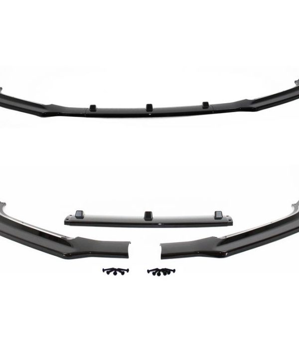 Alternative view of Μπροστινό Spoiler Για Audi A4 B9 15-19 Γυαλιστερό Μαύρο 3 Τεμάχια