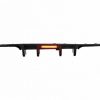 Kimpiris - Diffuser Πίσω Προφυλακτήρα Για VW Golf VII (7.5) 17-20 Facelift R-Look Μαύρο Γυαλιστερό Με Led Στοπάκι