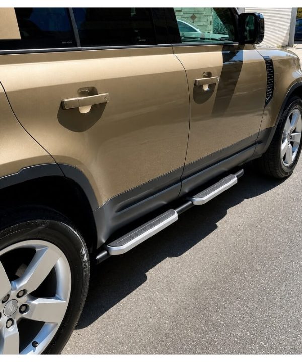 Alternative view of Πλαινά Σκαλοπάτια Με Βάσεις Για Land Rover Defender (L663) 2019+ 4Doors  Μαύρο / Ασημί 2 Τεμάχια