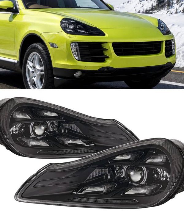 Kimpiris - Μπροστινά Φανάρια Set Για Porche Cayenne 957 07-10 Upgrade 2023 Matrix Style LED