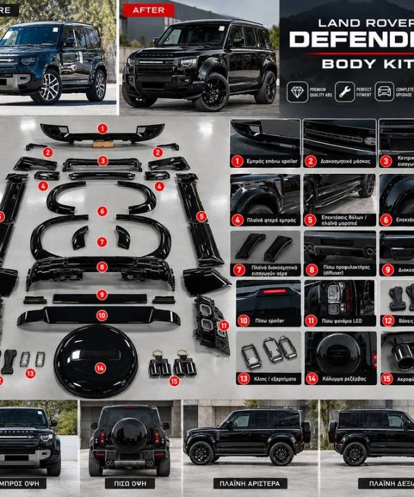 Alternative view of Body Kit Για Land Rover Defender SUV L663 2019-2024 Piano Black Edition