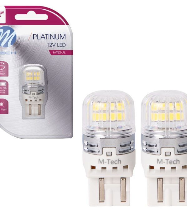 Kimpiris - Λάμπες Led T20 W21/5W Διπολικές M-TECH Platinum LB874W-01B 7515 16x2835SMD 12-30V Canbus White 2 Τεμάχια