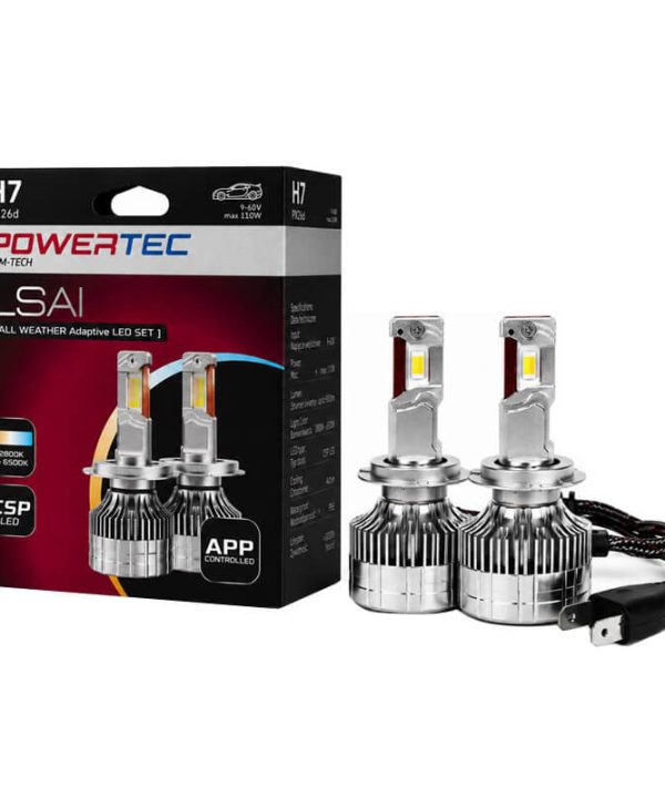Kimpiris - Λάμπες Led H7 M-Tech LSAI7 12volt 50watt All Weather Adaptive 2 In 1 2800k-6500k 2 Τεμάχια
