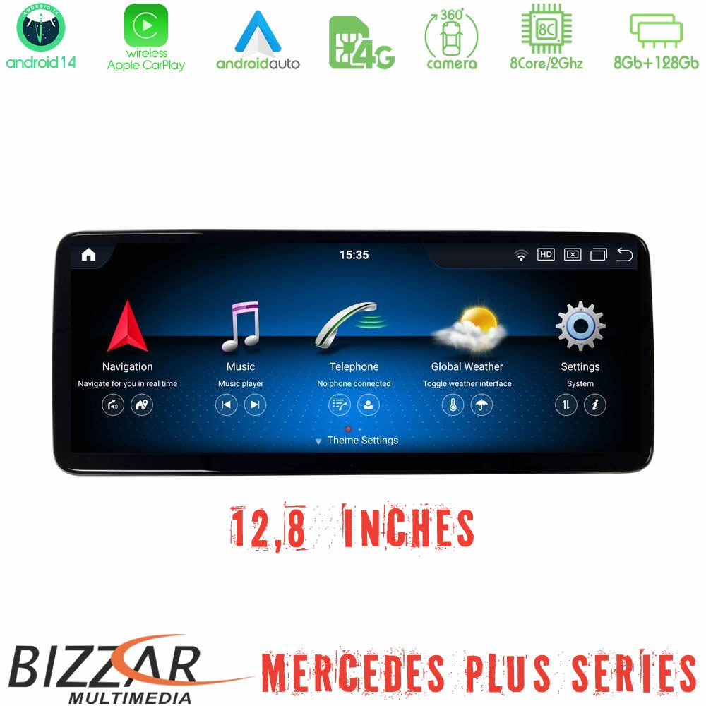 Kimpiris - Bizzar Plus Series Mercedes SLC Class (R172) NTG5 Android14 8Core (8+128GB) Infotainment System 12