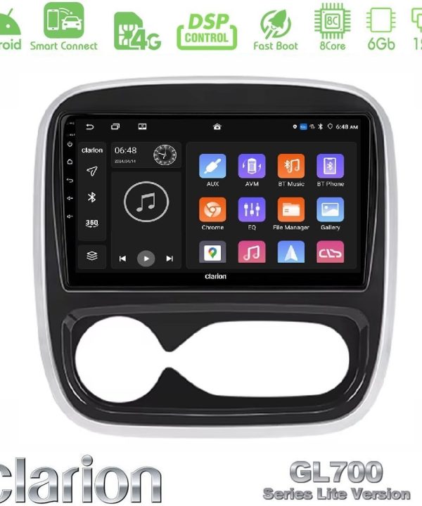 Kimpiris - Clarion GL700 Lite Series 8Core Android ClarionOS 6+128GB Renault/Nissan/Opel/Fiat Navigation Multimedia Tablet 9" Με Carplay & Android Auto (AUTO A/C)