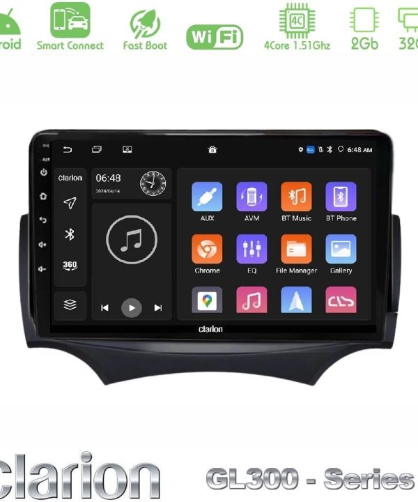 Kimpiris - Clarion GL300 Series 4Core Android ClarionOS 2+32GB Ford Ka 2009-2017 Navigation Multimedia Tablet 9" Με Carplay & Android Auto