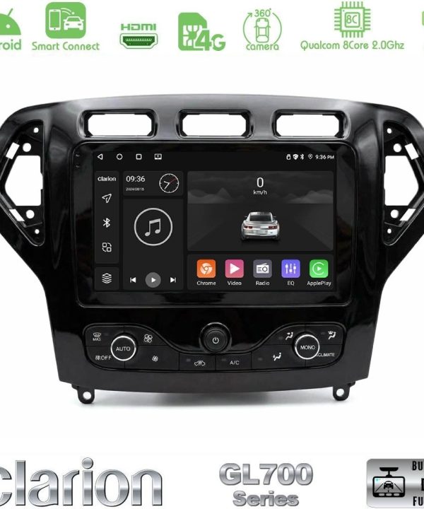 Kimpiris - Clarion GL700 QUALCOMM Series 8Core Android ClarionOS 4+64GB Ford Mondeo 2007-2010 (Auto AC με NAVI) Navigation Multimedia Tablet 9" Με Carplay & Android Auto