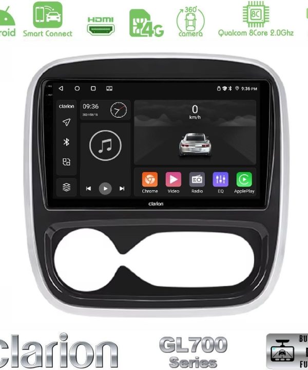 Kimpiris - Clarion GL700 QUALCOMM Series 8Core Android ClarionOS 4+64GB Renault/Nissan/Opel/Fiat Navigation Multimedia Tablet 9" Με Carplay & Android Auto (AUTO A/C)