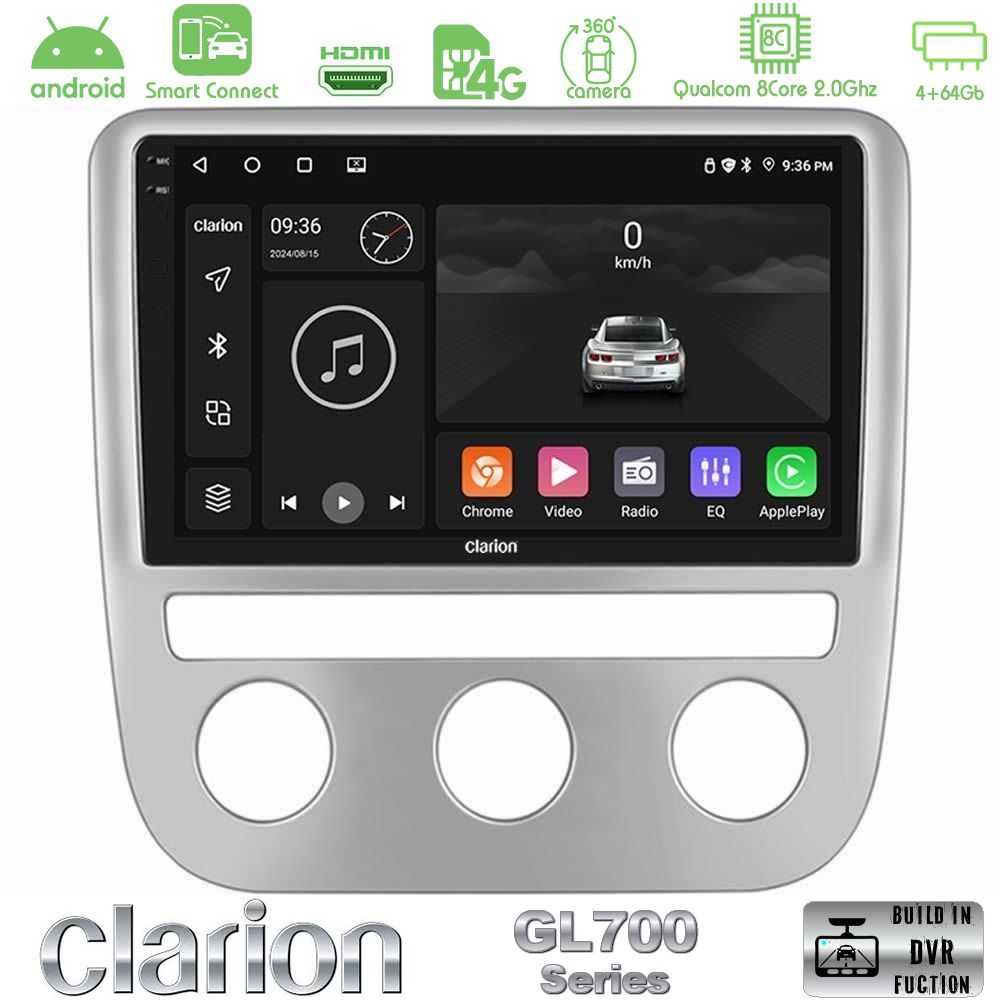 Kimpiris - Clarion GL700 QUALCOMM Series 8Core Android ClarionOS 4+64GB VW Scirocco / Eos Navigation Multimedia Tablet 9" Με Carplay & Android Auto