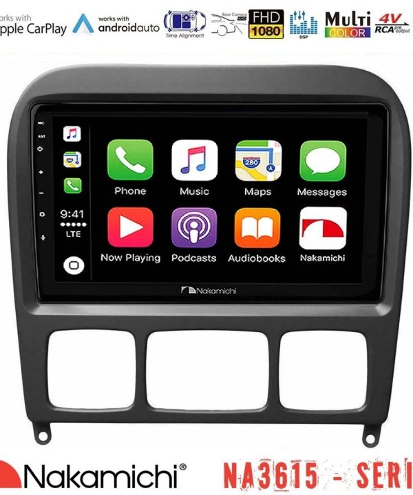 Kimpiris - Nakamichi NA3615 Series Με Wireless Carplay & Android Auto Mercedes S Class 1999-2004 (W220) Media Station Tablet 9"
