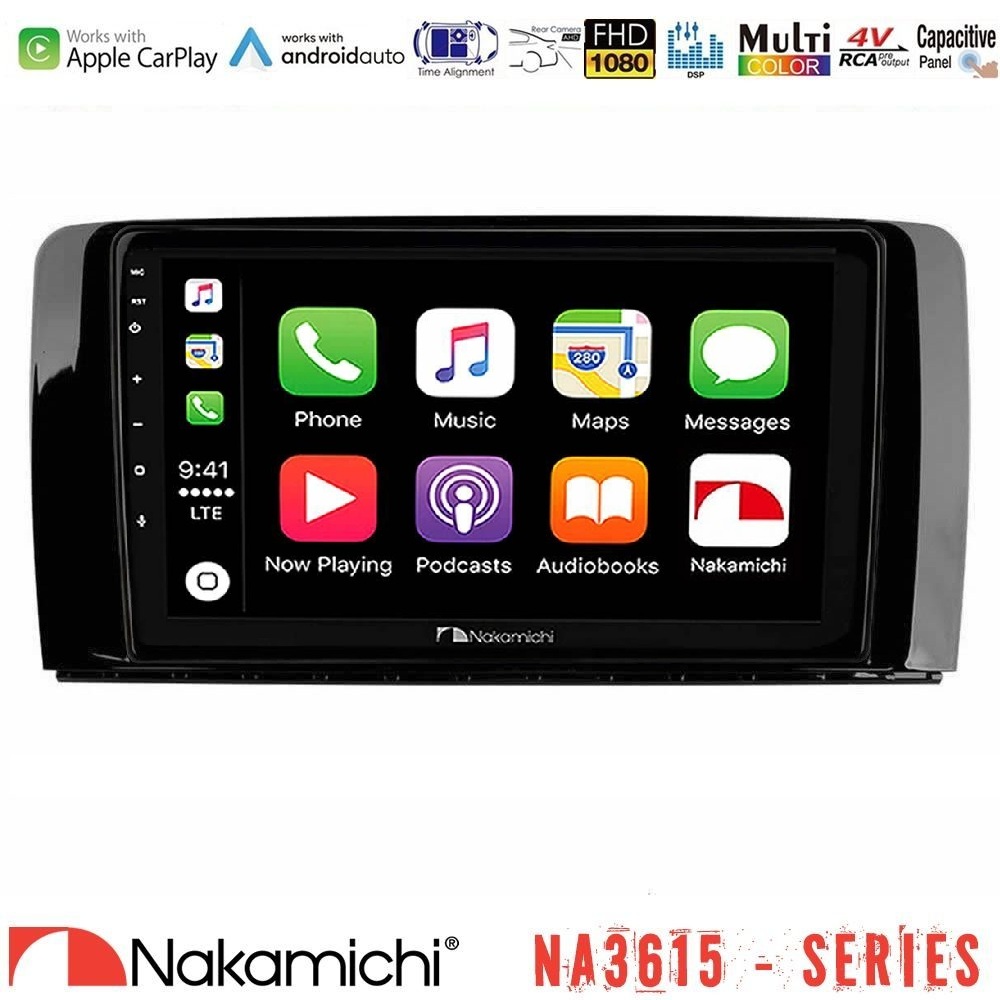 Kimpiris - Nakamichi NA3615 Series Με Wireless Carplay & Android Auto Mercedes R Class Media Station Tablet 9"
