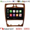 Kimpiris - Nakamichi NA3615 Series Με Wireless Carplay & Android Auto Mercedes C Class (W203) Media Station Tablet 9" (Wooden Style)