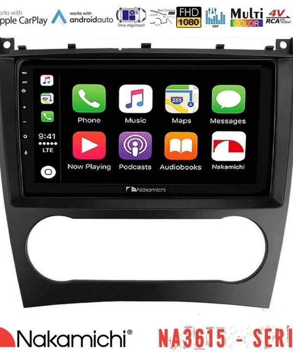 Kimpiris - Nakamichi NA3615 Series Με Wireless Carplay & Android Auto Mercedes W203 Facelift Class Media Station Tablet 9"