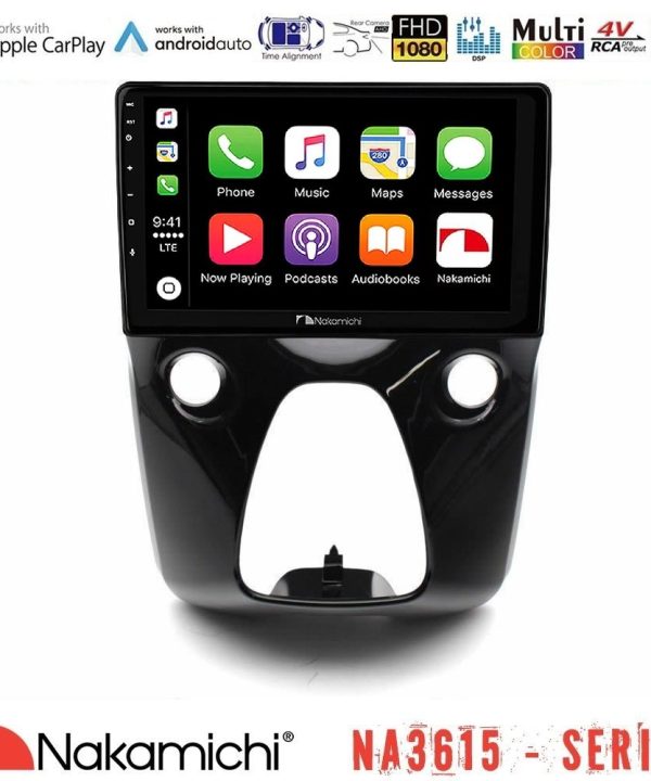 Kimpiris - Nakamichi NA3615 Series Με Wireless Carplay & Android Auto Toyota Aygo | Citroen C1 | Peugeot 108 Media Station Tablet 9"