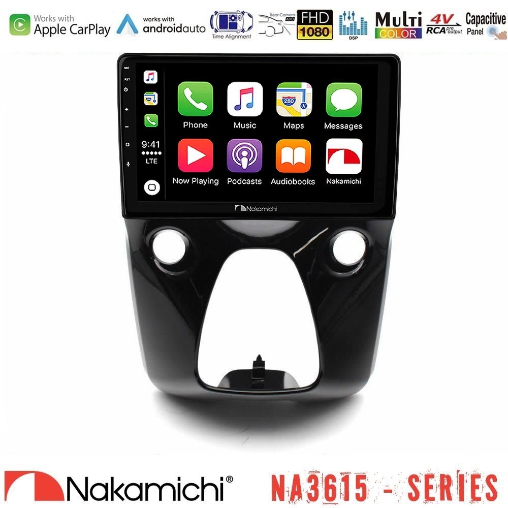 Kimpiris - Nakamichi NA3615 Series Με Wireless Carplay & Android Auto Toyota Aygo | Citroen C1 | Peugeot 108 Media Station Tablet 9"