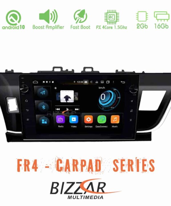 Bizzar FR4 Series CarPad 10 Toyota Corolla 2014 2016 4core Android 10 Navigation Multimedia