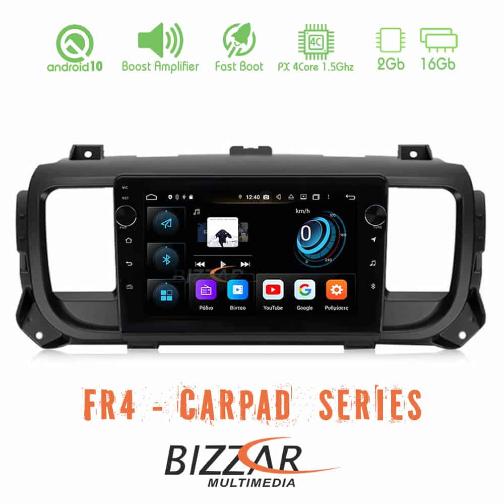 Bizzar FR4 Series CarPad 9 CitroenPeugeotOpelToyota 4core Android 10 Navigation Multimedia