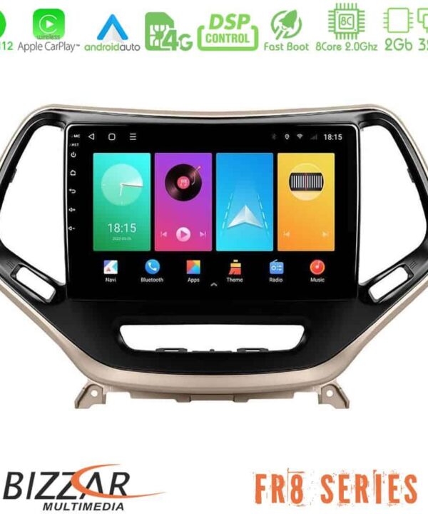 Bizzar FR8 Series Jeep Cherokee 2014 2019 8core Android 11 232GB Navigation Multimedia Tablet 9