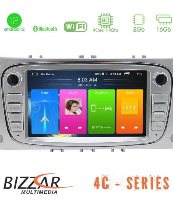 Bizzar Fiat Panda 2003 2012 4core Android12 216GB Navigation Multimedia Deckless 8
