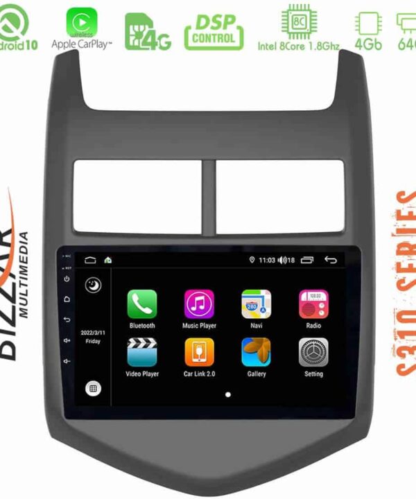 Bizzar S310 Chevrolet Aveo 2011 2017 Car Pad 9 Android 10 Multimedia Station