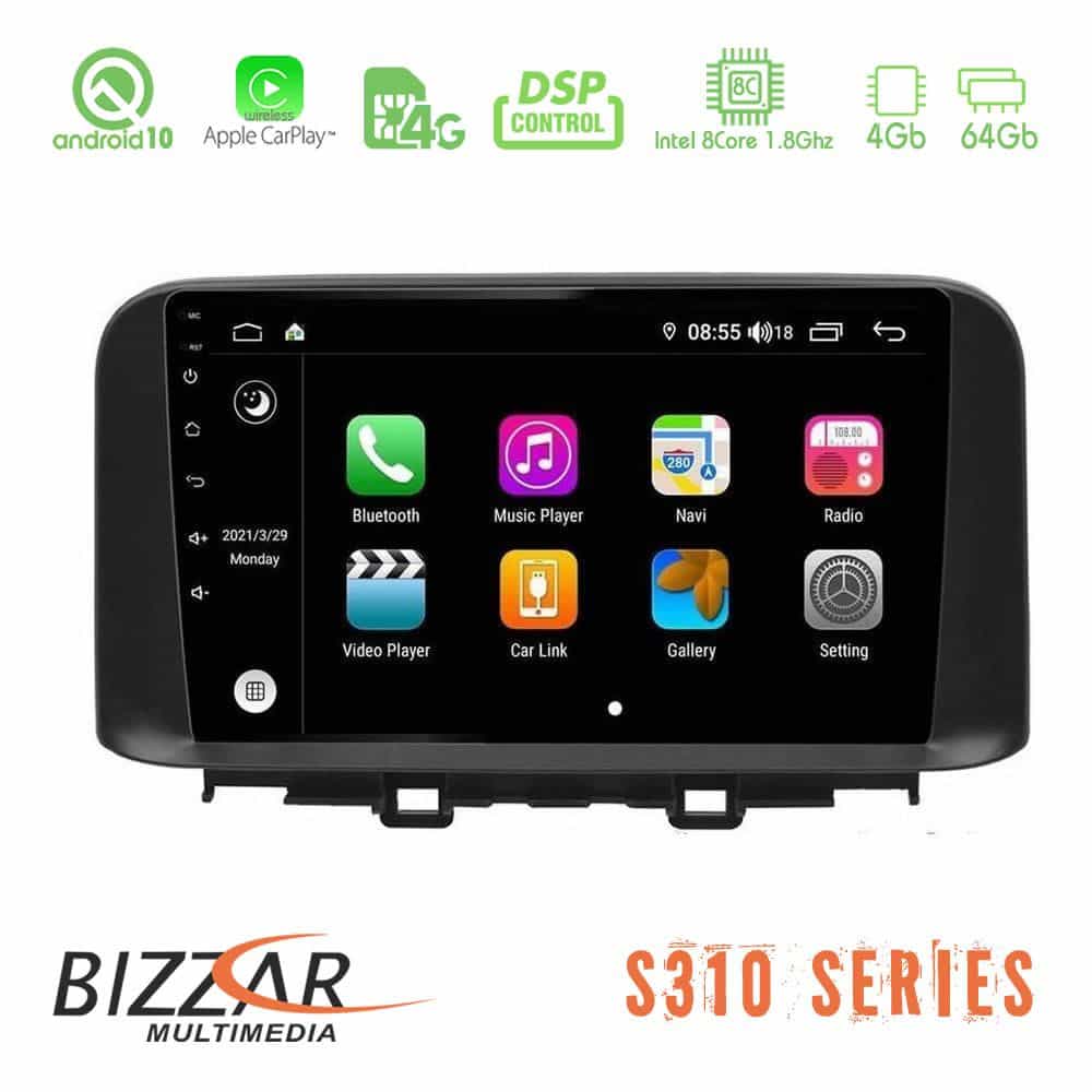 Bizzar S310 Hyundai Kona Car Pad 10 Android 10 Multimedia Station