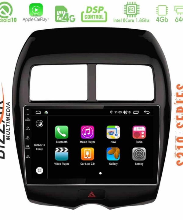 Bizzar S310 Mitsubishi ASX Car Pad 10.1 Android 10 Multimedia Station