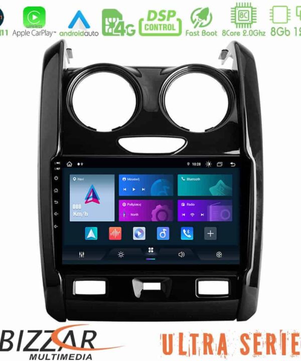 Bizzar Ultra Series Dacia Duster 2014 2018 8Core Android11 8128GB Navigation Multimedia Tablet 9