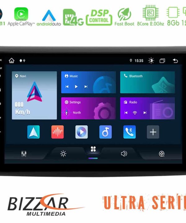 Bizzar Ultra Series Fiat Bravo 8core Android11 8128GB Navigation Multimedia Tablet 9