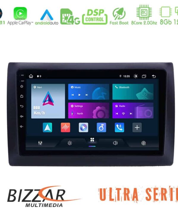 Bizzar Ultra Series Fiat Stilo 8core Android11 8128GB Navigation Multimedia Tablet 9