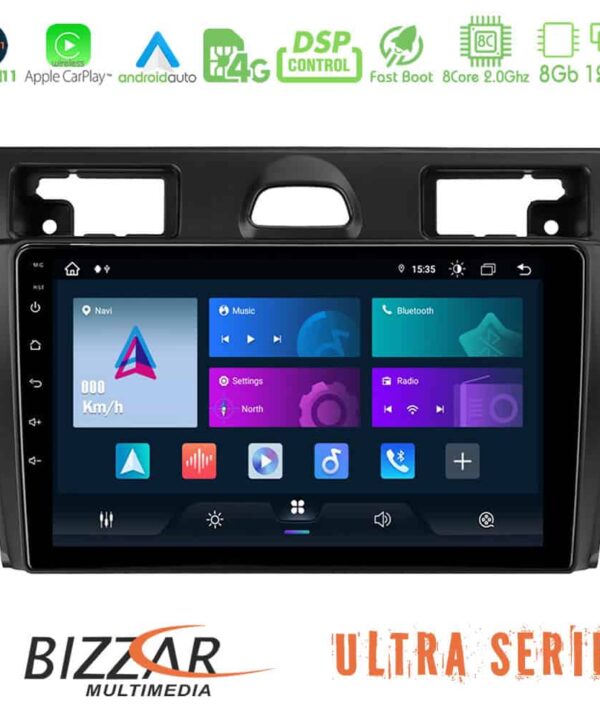 Bizzar Ultra Series Ford Fiesta 2006 2008 8core Android11 8128GB Navigation Multimedia Tablet 9