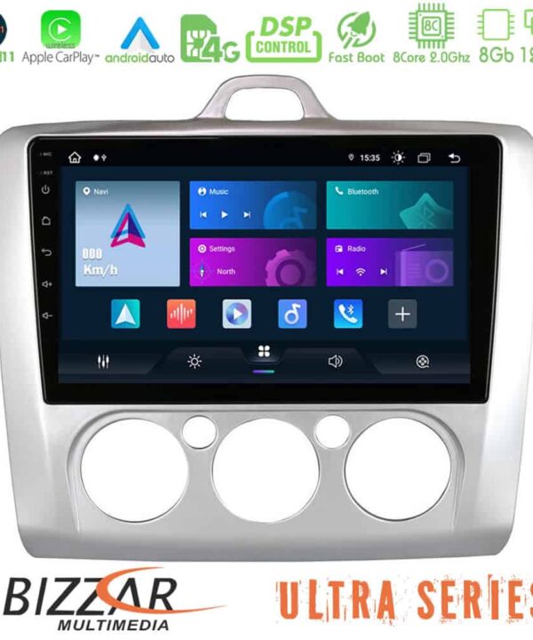 Bizzar Ultra Series Ford Focus Manual AC 8core Android11 8128GB Navigation Multimedia 9