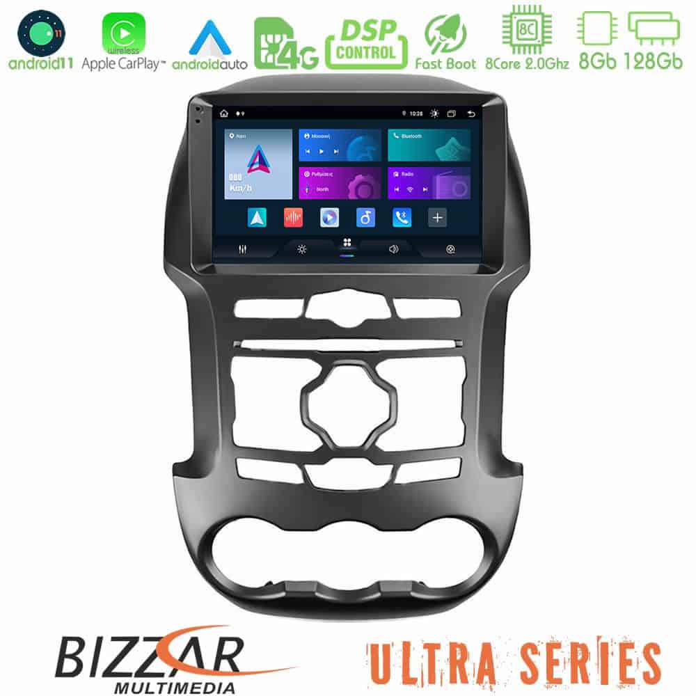 Bizzar Ultra Series Ford Ranger 2012 2016 8Core Android11 8128GB Navigation Multimedia Tablet 9