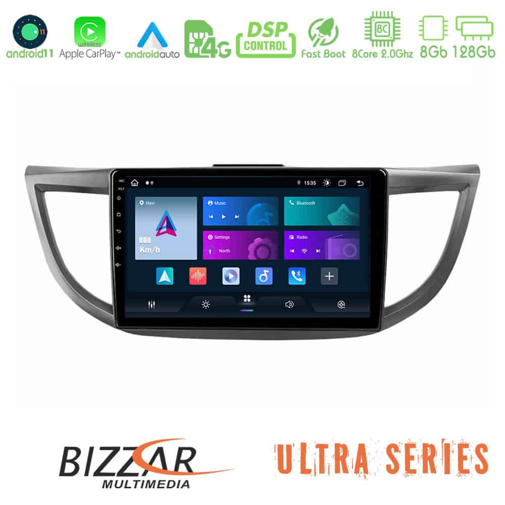 Bizzar Ultra Series Honda CRV 2012 2017 8core Android11 8128GB Navigation Multimedia Tablet 9