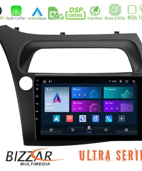 Bizzar Ultra Series Honda Civic 8core Android11 8128GB Navigation Multimedia Tablet 9