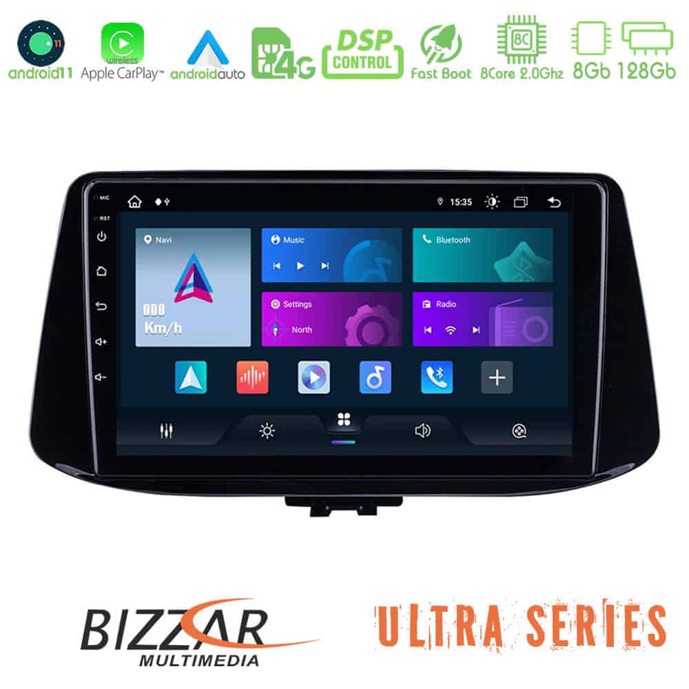 Bizzar Ultra Series Hyundai i30 8core Android11 8128GB Navigation Multimedia Tablet 9