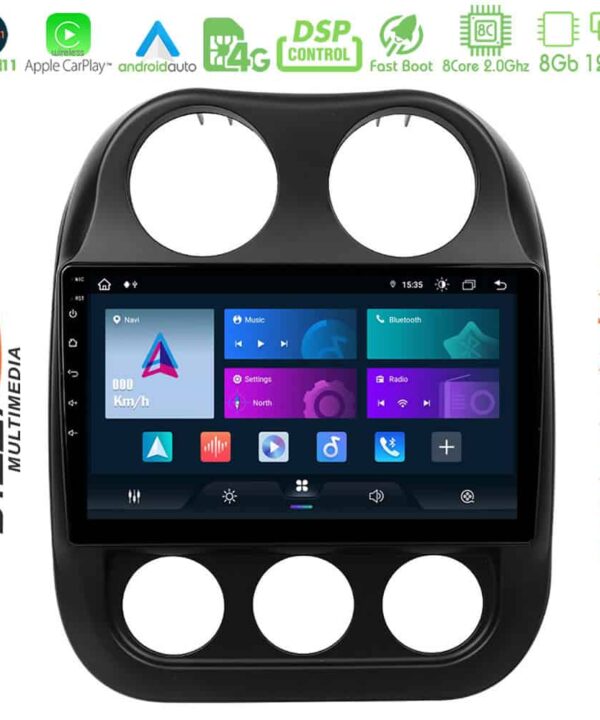 Bizzar Ultra Series Jeep Compass 2012 2016 8core Android 11 8128GB Navigation Multimedia Tablet 9